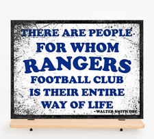 Rangers Fc metal Sign Plaque man cave bar pub football chant walter smith