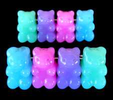 Custom Colors Gummy Bear Hair Clips Barrette USA Made, Set of 2, Pick UR Colors