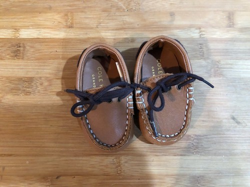 Cole Haan Grant Driver Brown Leather Driving Moc Slip-On Loafer Infant US 1 - Picture 3 of 7