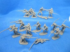 Classic Toy Soldiers Confederate infantry, 16 in 8 poses, gray, 1/32