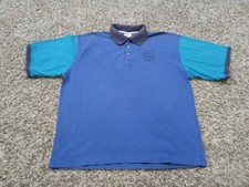 Vintage Easy Eskimo Joes Mens Polo Shirt Size M/L Blue Short Sleeve USA Made