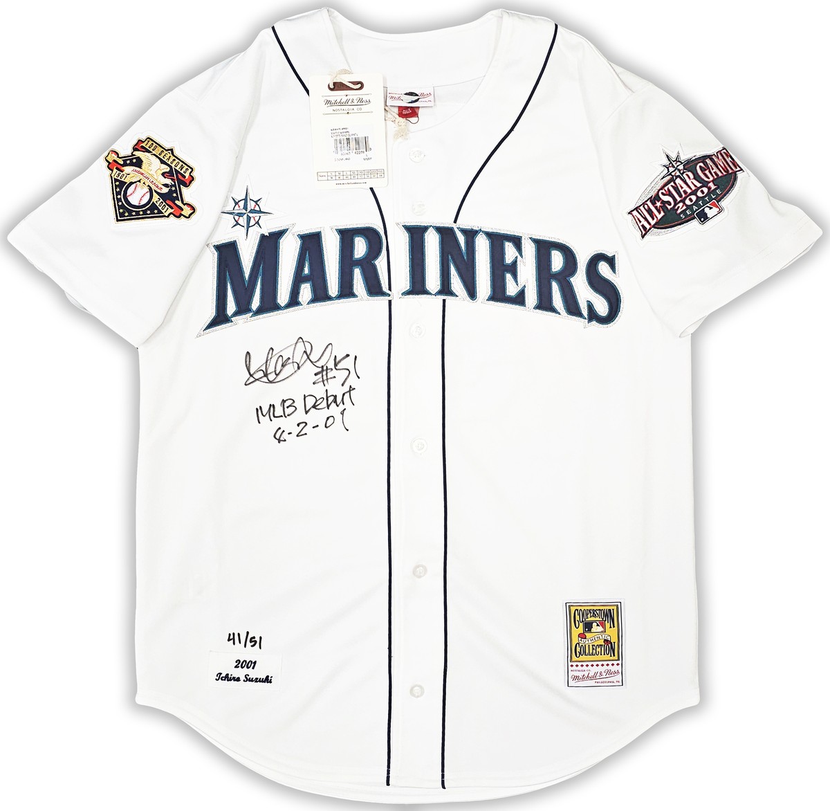 ichiro 2001 upper deck jersey auto 200シリ ICHIRO 2001 Upper Deck Ultimate Collection RC Game Worn