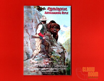 Remington rifle vintage sign art 2x3'' fridge/locker magnet western theme