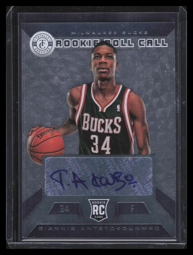 2013-14 Totally Certified Roll Call Autographs Giannis Antetokounmpo Rookie Auto