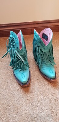 turquoise booties