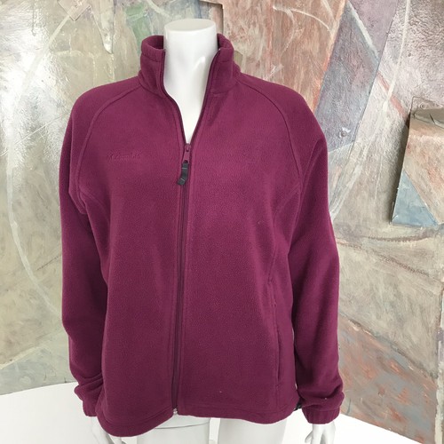 Columbia Donna Rosa Viola Pile Zip Zipdown con Zip Felpa (U) Taglie Grande  | eBay