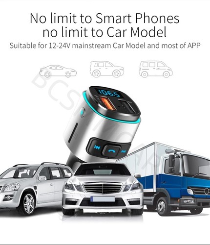 Bluetooth 5.0 Wireless Car FM Transmitter MP3 Player QC3.0 Quick Charger Adapter - Picture 7 of 16