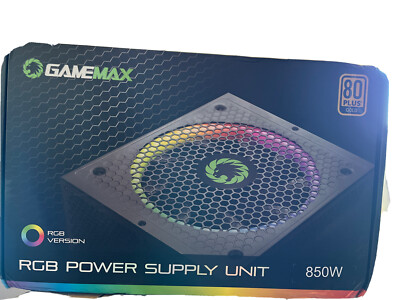 Game Max RGB-850 850W White Modular Power Supply 80 Plus Gold