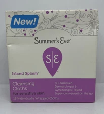 1 Pack Summer's Eve Island Splash Cleansing Cloths, Island Splash, 16 Ct