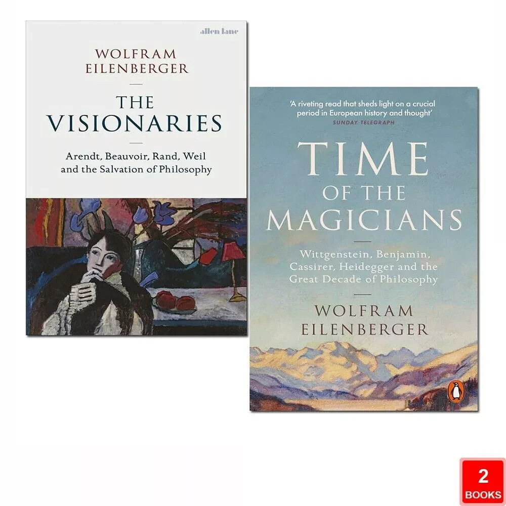 Wolfram Eilenberger Collection 2 Books Set Visionaries,Time of the Magicians NEW