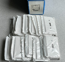 20 NEW Leviton 80501-W White 1-Gang Toggle Switch Plastic Midway Wallplate Cover