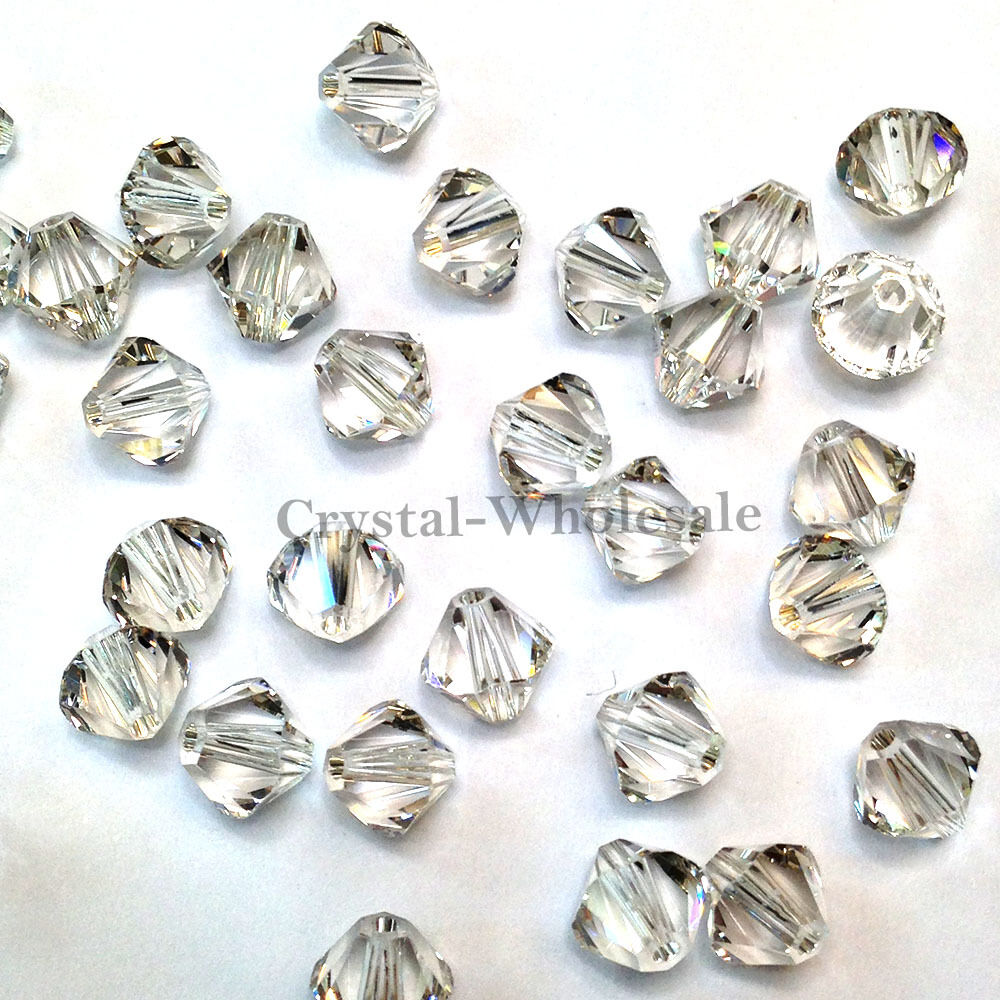 Crystal Silver Shade (001 SSHA) 2.5mm Swarovski 5328 XILION Bicone Beads Najnowsza niska cena