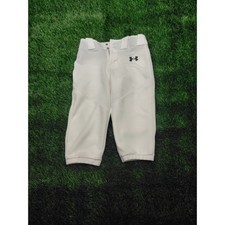 Under Armour Baseball Pants Youth Medium White Boys Athletic HeatGear Excellent