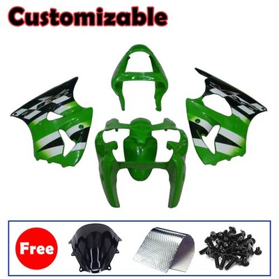 Injection Bodywork Fairing Kit for Kawasaki ZX-6R /636 2000-2002 Custom Green