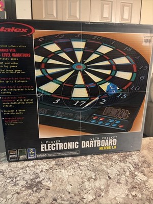Halex Electronic Dartboard Meteor 1.0-4 Player 14 Games 75 Level Variations NOB
