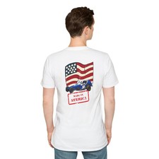 1970s Dirt Modified Race Car Made in America American Flag Design on Back