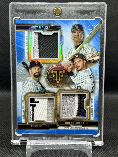 2020 Triple Threads Larry Walker Todd Helton Arenado SAPPHIRE Relic #D 2/3!!!
