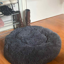Round Donut Plush Cat Cuddler Bed