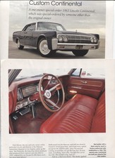 1963 Lincoln Continental Sedan 1 Of 1 4 Pg Color Article 1963 Lincoln Continental Sedan 1 Of 1 4 Pg Color Article
