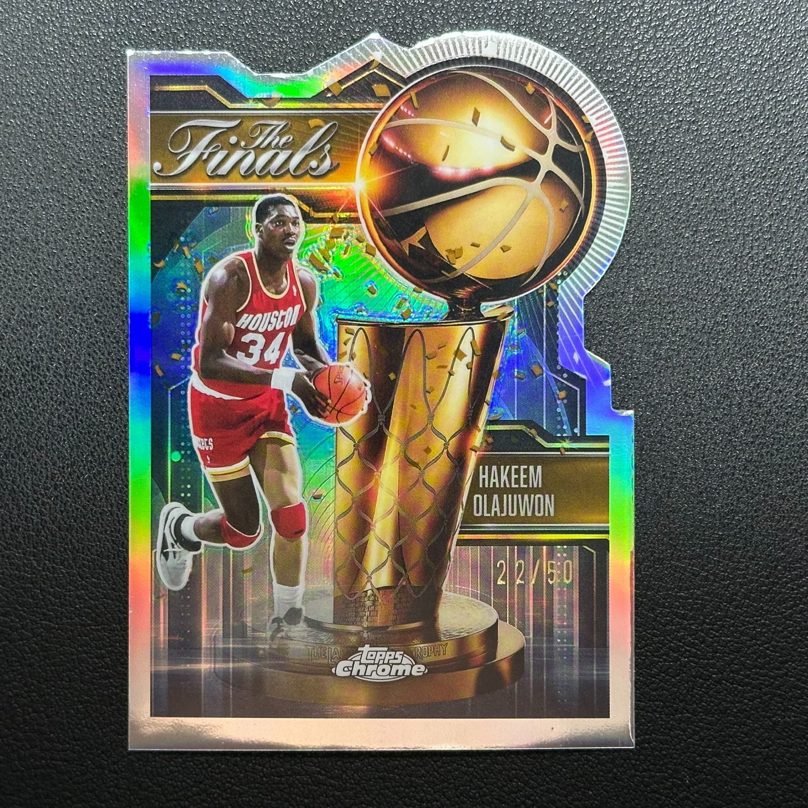 2025 Topps Chrome The Finals Hakeem Olajuwon Gold /50 SSP Case Hit See Pics#Z