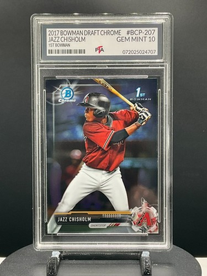 #ad 2017 BOWMAN CHROME PROSPECTS BCP 207 JAZZ CHISHOLM 1ST BOWMAN GEM MINT PTA 10🔥 $27.99