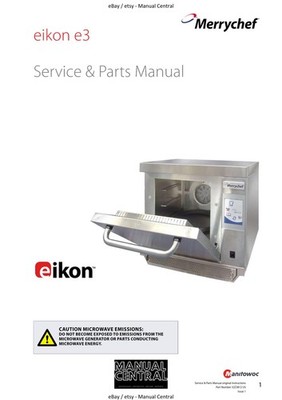 EIKON MIKROWELLE KOMBIOFEN E3 AUSGABE 1 - SERVICE & TEILEHANDBUCH NACHDRUCK