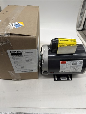 #ad Dayton 3K199BF Capacitor Start Belt Drive Motor 1 2 Hp 115 230V Ac Voltage 56 $199.99