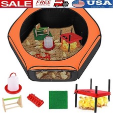 Chick Starter Kit Brooder Cage Heating Plate Feeder Waterer Portable Small Pets