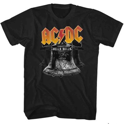 ACDC Hells Bells T-Shirt Herren Kurzarm Regular Schwarz Baumwolle