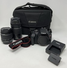 Canon EOS Rebel T7 DSLR Camera EF18-55mm  EF 75-300mm Lenses with bag