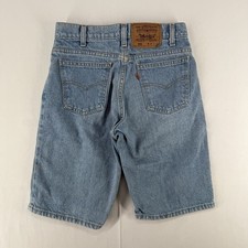Vintage Levis 550 Orange Tab Jean Shorts Blue Denim Size 27 Made In USA light