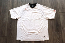 Y2K NIKE TEAM TOTAL 90 VTG SOCCER JERSEY TRAINING SHIRT WHITE MEN'S SIZE XXL 2XL