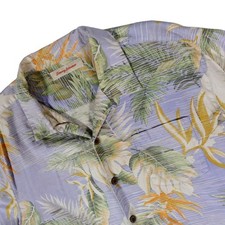 Tommy Bahama Silk Floral Camp Button Up Hawaiian Shirt Men  s XL