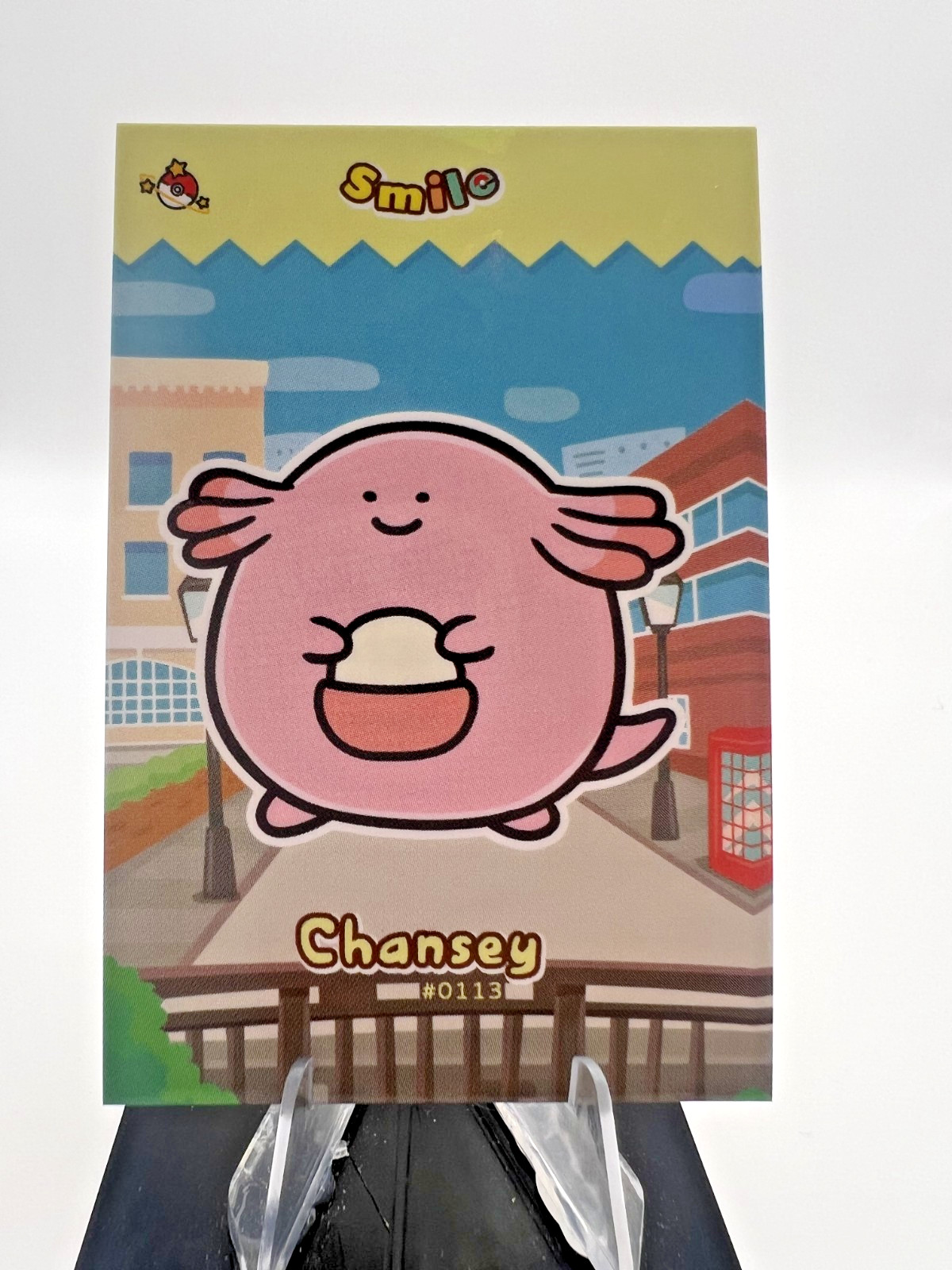 Chansey #113 - Cracked Ice Holo - Smile Card Database- Pokemon