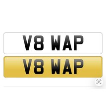 V8 WAP Private Cherished Number Plate Car Reg Scania Golden Griffin