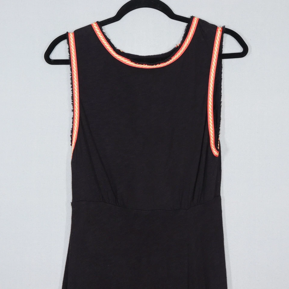 Vestido maxi free people sabrina negro tejido algodón espalda abierta Foto 3 de 4