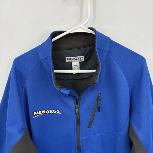 Menards Jacket Full Zip Long Sleeve Collared Work Blue Gray Size XL Mens image 2