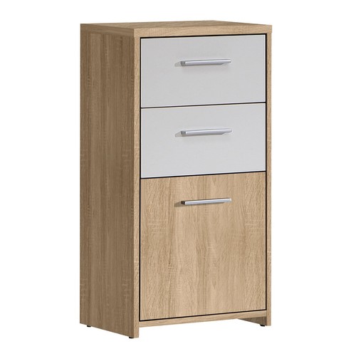 Kommode - Sonoma Eiche - weiß - 40 cm breit - Bild 1 von 5