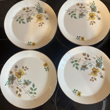Set Of Four Vintage 1960's, Empire Porcelain Crowns Company, 18cm Side Plates