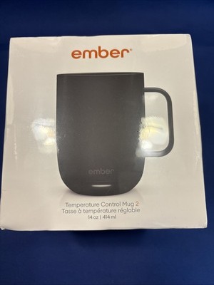 Ember CM171400US Temperature-Control Ceramic Mug - 14oz Black Brand New Sealed