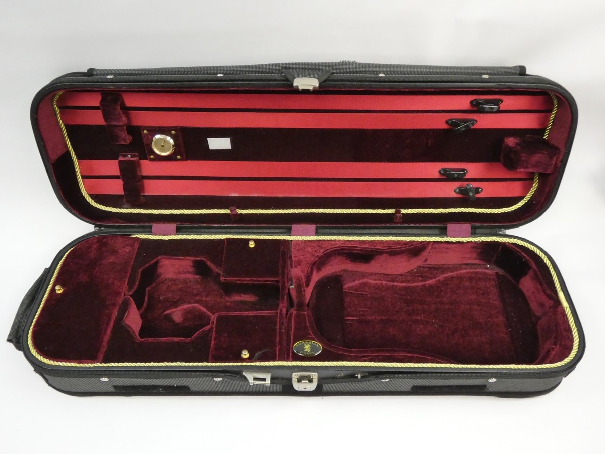Guardian Cases 4/4 Violin Case Hard Shell Red Interior Hygrometer