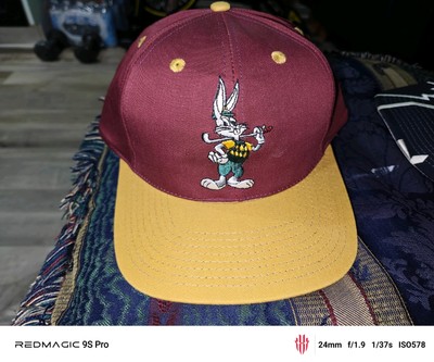 Vintage Bugs Bunny Golfing Snapback Hat Cap Looney Tunes 1994 Elite VTG Swag