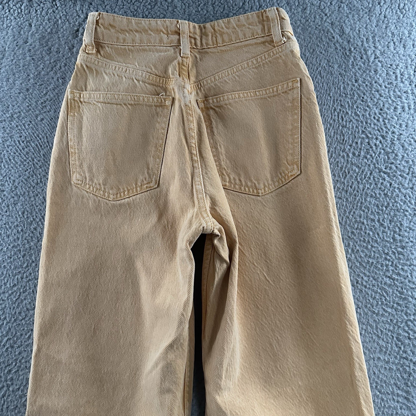 Zara Womens Jeans Orange Size 2 High Rise Raw Hem Stretch Denim Cotton Blend thumbnail 12