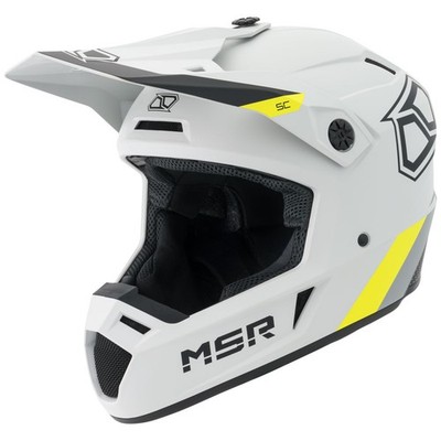 MSR  SC Proto Dirt Bike and Motocross Helmet Large Matte Grey/Hi-Vis