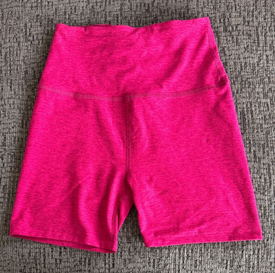 Beyond Yoga Womens Sz Small Hot Pink Dragonfruit Spacedye Keep Pace Biker Short