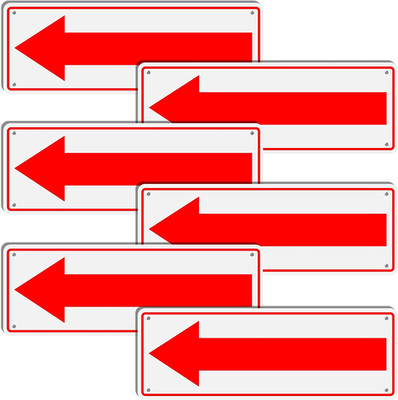 Moxweyeni Arrow Sign 10 x 3.5 Inch Aluminum Reflective 10x3 5 inch, Red