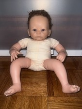 Reborn Baby Doll Ashton Drake Galleries Tasha Edenholm 17" Purple Eyes Weighted