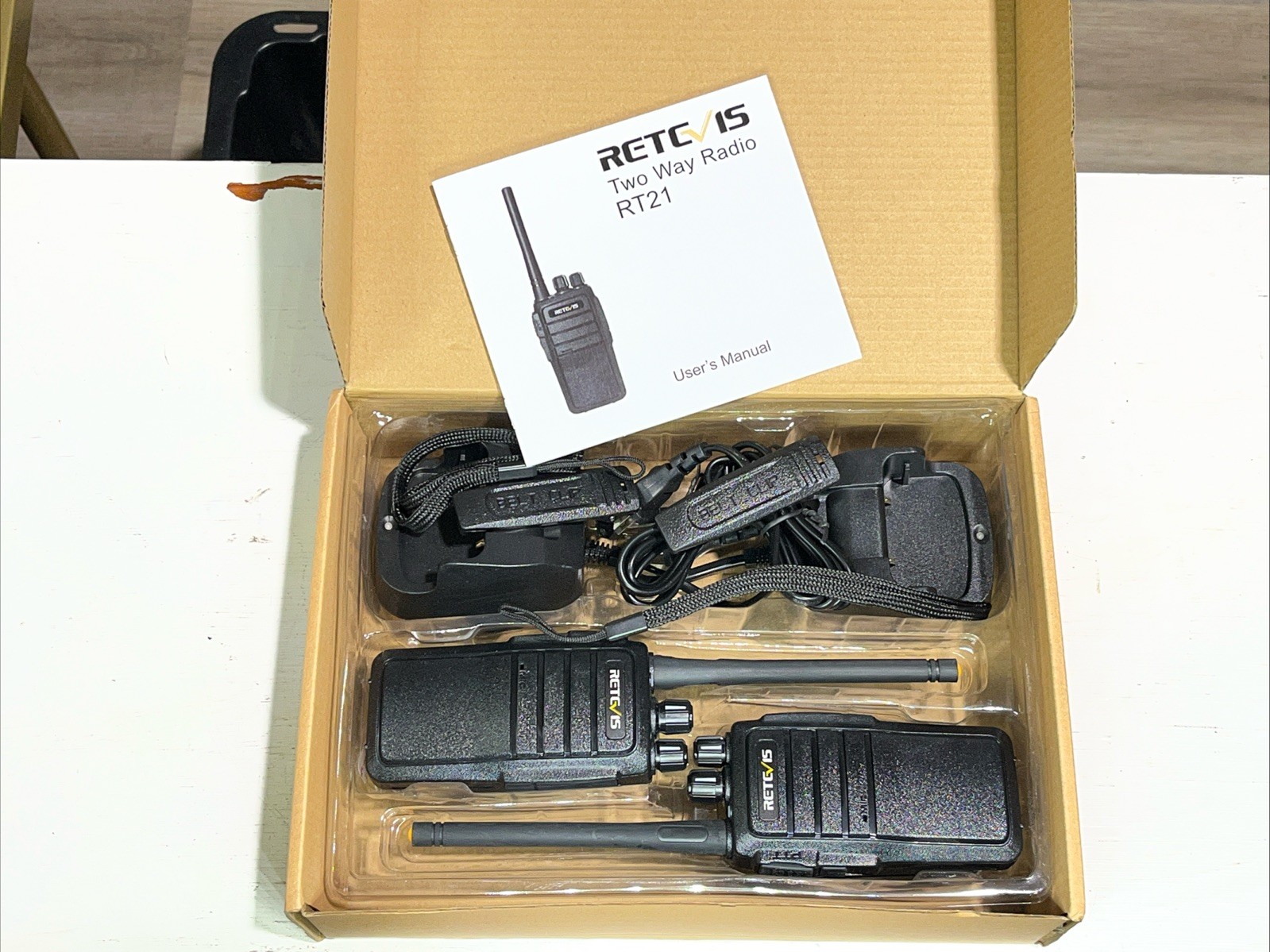 Retevis RT21 Rechargeable Walkie Talkie UHF Long Range 2-Way