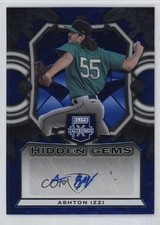 2023 Panini Elite Extra Edition Hidden Gems Blue Ashton Izzi #HG-AIZ Auto 0gx4