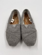 Toms Alpargata Gray Wool Faux Fur Lined Slip-On Shoes Women  s Size 6